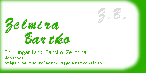zelmira bartko business card